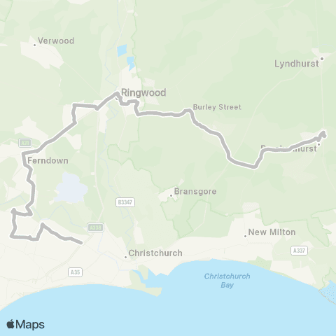 morebus Cooper Dean - Brockenhurst College map