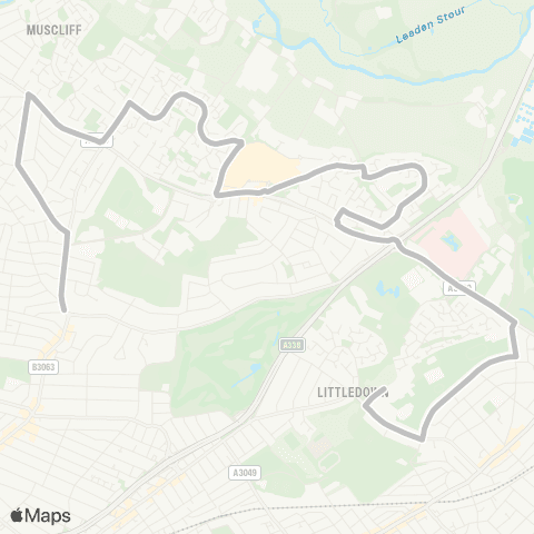 morebus Avonbourne School - Five Ways map