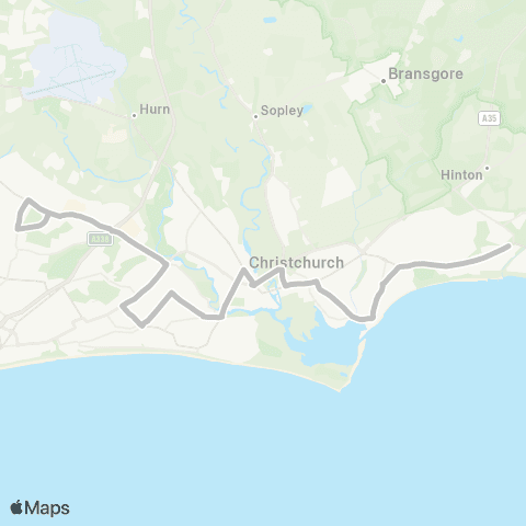 morebus Milestone Roundabout - Bournemouth Sch for Girls map