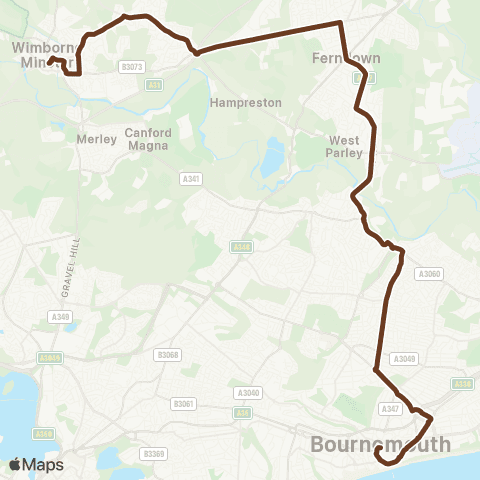 morebus Bournemouth Square - The Square map