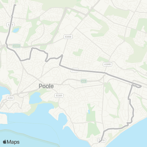 morebus Poole Grammar School - St. Anns Hospital map