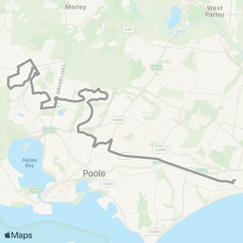 morebus Bournemouth Square - Broadway map