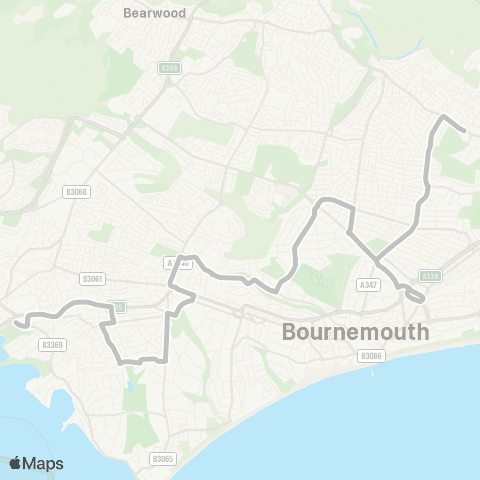 morebus Pk Gates - Bournemouth School For Girls map