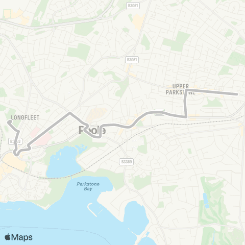 morebus Tennyson Buildings - Poole High School map