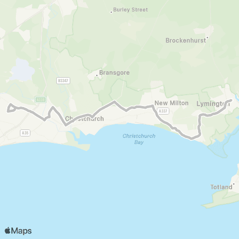 morebus Main Post Office - Bournemouth Sch for Girls map