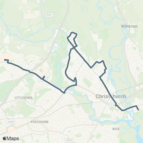 morebus Two Rivers Meet Leisure Ctr - Castlepoint map