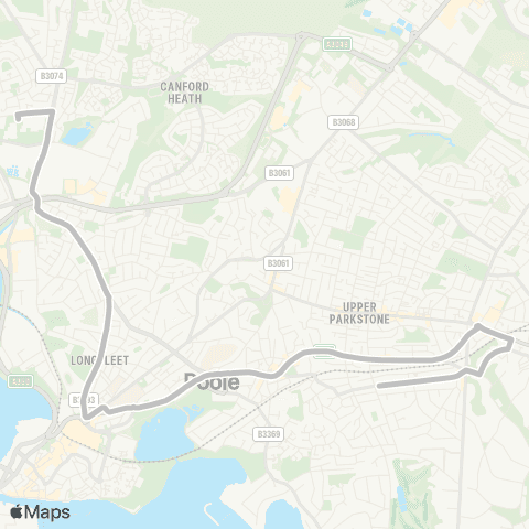 morebus Parkstone Grammar Sch - St. Osmunds Rd map