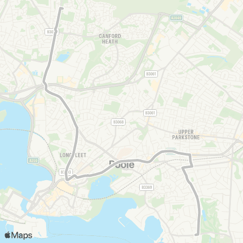 morebus Compton Avenue - Poole Grammar School map