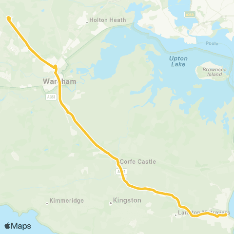 morebus Wareham Forest Park - Bus Station map