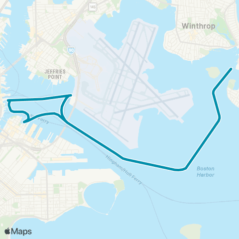 MBTA Winthrop Ferry map