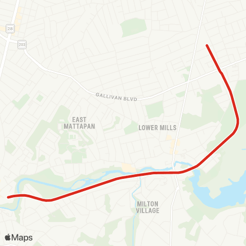 MBTA Mattapan Line map