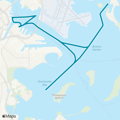 MBTA Winthrop / Quincy Ferry map