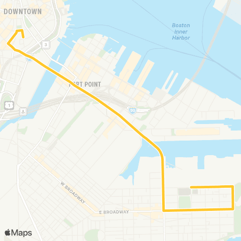 MBTA City Point - Otis & Summer Streets map