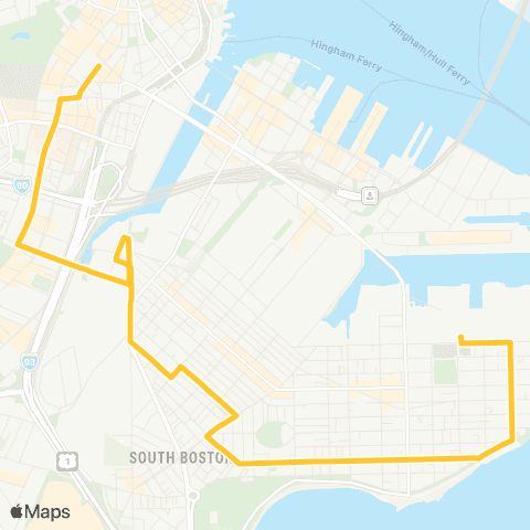 MBTA City Point - Bedford & Chauncy Sts map