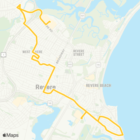 MBTA Northgate Shopping Ctr - Beachmont map