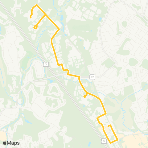 MBTA Oak Pk / Bedfd Wds - Alewife via Mall Rd. map