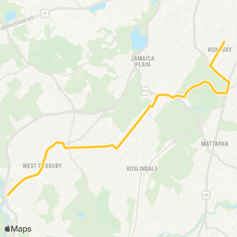 MBTA Charles River Loop - Forest Hills Sta map