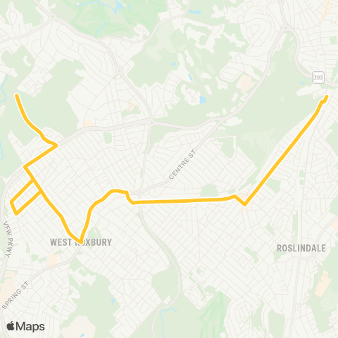 MBTA Baker & Vermont Sts - Forest Hills Sta map