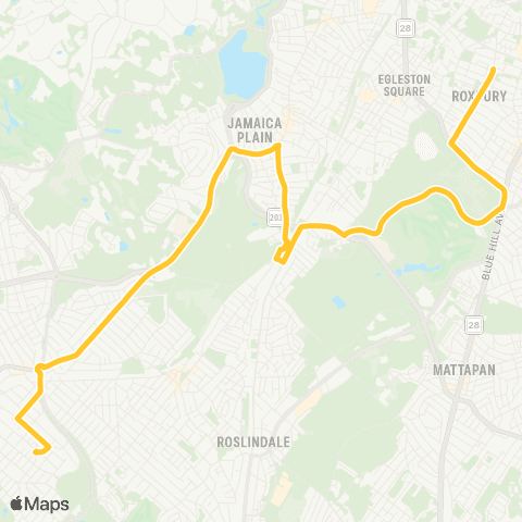 MBTA Wren St - Forest Hills Station map