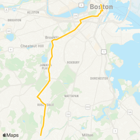 MBTA Forest Hills Station - Back Bay Station map