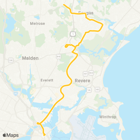 MBTA Oaklandvale - Haymarket via Granada Highlands map
