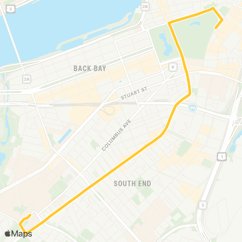 MBTA Ruggles Station - Park & Tremont Sts map