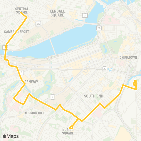 MBTA Central Sq, Cambridge - Broadway Station map