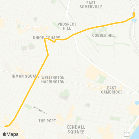 MBTA Central Sq, Cambridge - Sullivan Station map