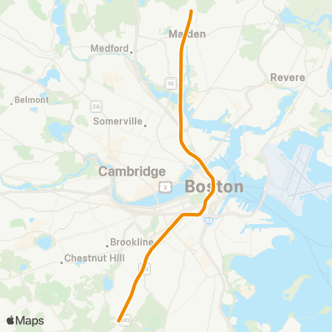 MBTA Orange Line map