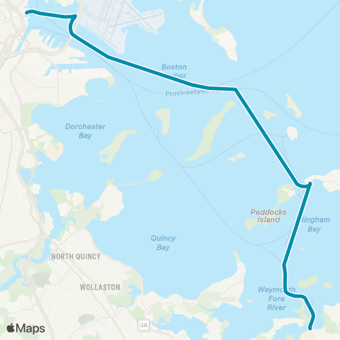 MBTA Hingham / Hull Ferry map
