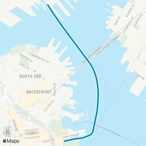 MBTA Charlestown Ferry map