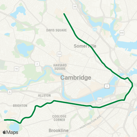 MBTA Green Line map