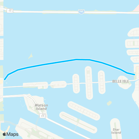 Miami Beach Trolley Water Taxi map