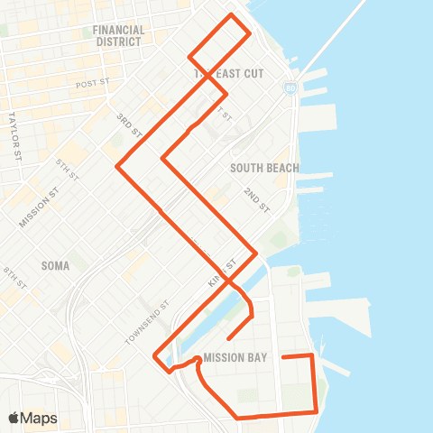 Mission Bay TMA Transbay-Caltrain map
