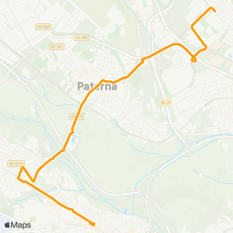 Metrobús Quart de Poblet - Manises - Paterna - Burjassot map