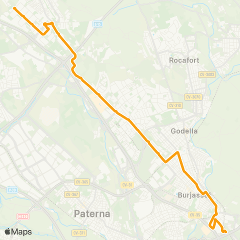 Metrobús Estació Empalme map