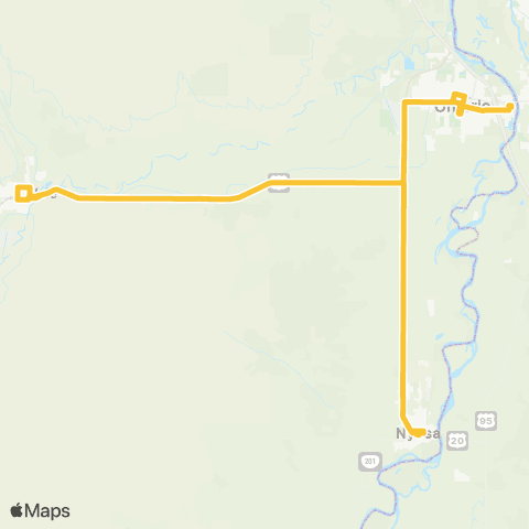 MCACS Ontario-Vale-Nyssa Commuter map
