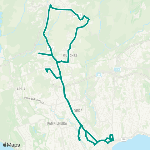 Mobi Cascais Cascais - Murches - Malveira - Charneca - Chesol - Cascais map