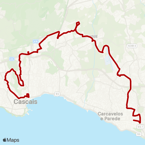 Mobi Cascais Carcavelos - Cascais map