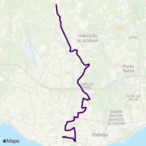 Mobi Cascais Trajouce - Carcavelos map