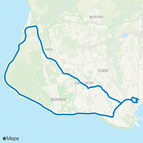 Mobi Cascais Cascais - Guincho - Cascais map