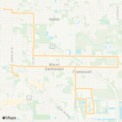 MCAT East Bradenton - Samoset map