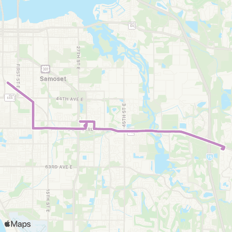 MCAT Sr 70 / 53rd Ave E map