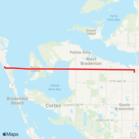 MCAT Manatee Ave West map