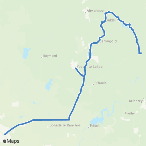 Madera County Connection Eastern Madera County map