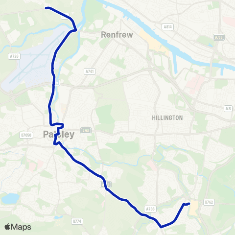 McGill's Bus Service Piazza Shopping Ctr - Silverburn Bus Sta map