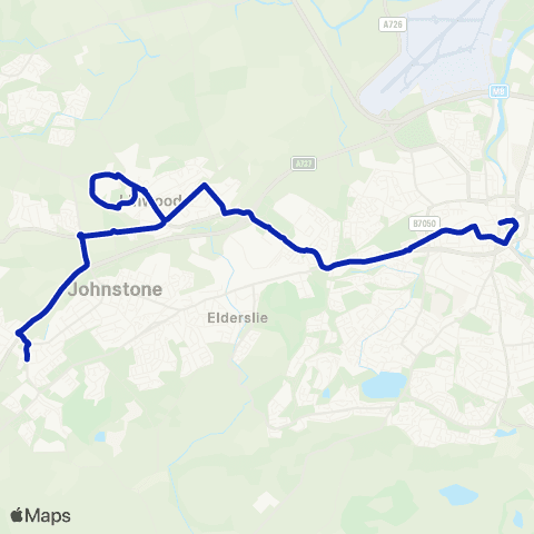 McGill's Bus Service St Mirren Street - Weeple Drive map