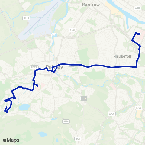 McGill's Bus Service Milliken Pk Rd - Queen Elizabeth Hospitals map