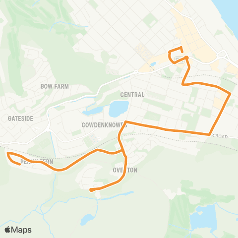 McGill's Bus Service Stance 8 - Pennyfern Road map