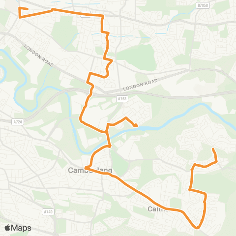 McGill's Bus Service Red Deer Road - Nisbet St map